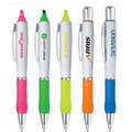 Highlighter Ballpoint Pen w/ Neon Finger Grip